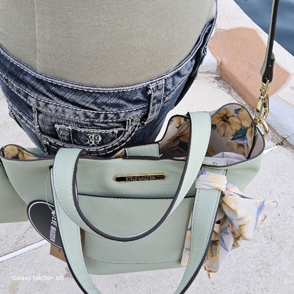 NWT STEVE MADDEN SAGE " BREECE" SATCHEL w/MINI CROSSBODY - Picture 3 of 6